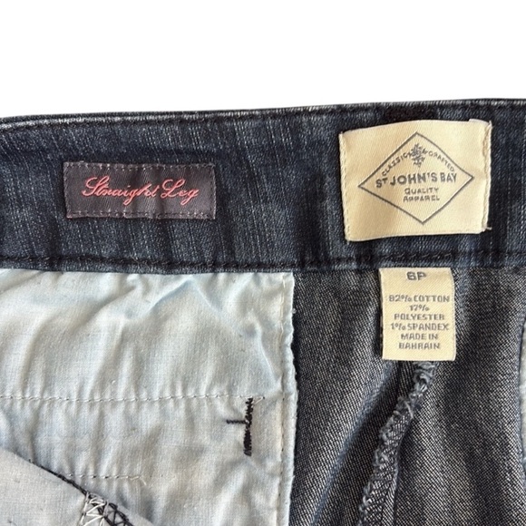 St John’s Bay, Straight Leg, Denim Jean, Size 6P - Picture 4 of 5